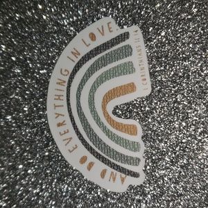 GOD WATERPOOF Sticker Bible Quote Rainbow